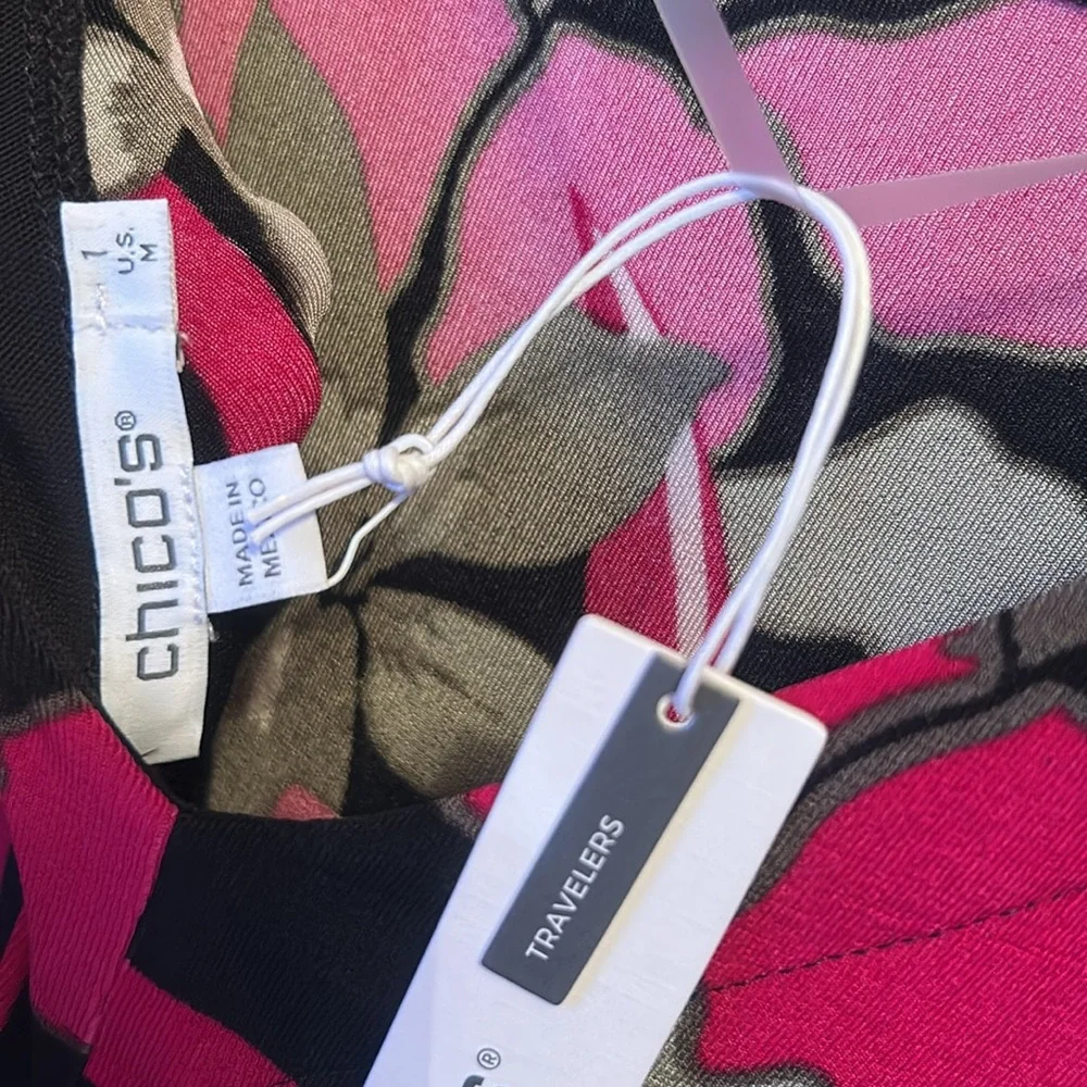 Chico’s Botanical Berry Floral Sleeveless Midi Dress Size 1, NWT - Picture 5 of 6